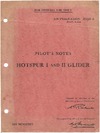 AP 2092A Pilot&#039;s Notes Hotspur I and II Glider