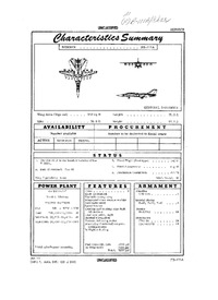 3317 FB-111A Aardvark Characteristics Summary - January 1976