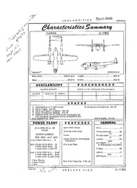 C-119G Packet Characteristics Summary - 3 March 1958
