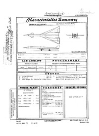 XB-70A Valkyrie AV-2 Characteristics Summary - February 1965