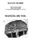 1925 Manuel de vol MS880B Rallye