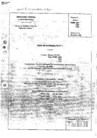 Fiche de navigabilité N 1 - Avions Nord 1201, 1203, 1204
