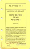 T.O. 1F-4(R)C-1CL-1 Aircrew`s Checklist RF4C