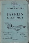 A.P. 4491A Pilot&#039;s Notes Javelin F. (A.W.) MK1