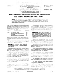 TO 01-60JD-13 Installation of coolant radiator inlet line support bracket and strap - P-51B