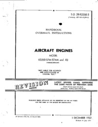 T.O. 2R-R3350-3 Handbook Overhaul Instructions Aircraft Engines Model R3350-57M-57AM and -83