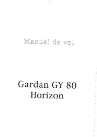Manuel de vol Gardan GY 80 Horizon