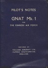 Pilot&#039;s Notes Gnat Mk.1