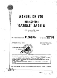 Manuel de vol Helicoptère Gazelle SA341G