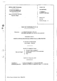 Fiche de navigabilité N24 - Alouette II SE310 et SE313B - Alouette Astazou