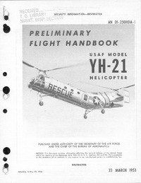 AN 01-250HDA-1 Preliminary Flight Handbook YH-21 Helicopter