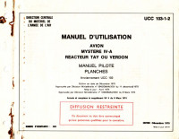 UCC 103-1-2 Manuel d&#039;utilisation Avion Mystère IV-A - Manuel Pilote - Planches