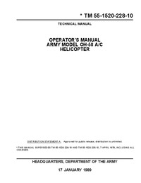 TM 55-1520-228-10 Operator&#039;s Manual Army Model OH-58 A/C Helicopter