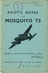 A.P. 2019C Pilot&#039;s Notes for Mosquito TIII - 4th edition