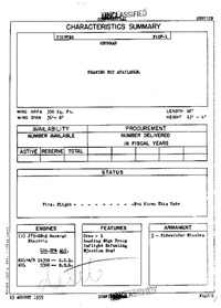 3405 F12F-1 Characteristics Summary - 15 August 1955 (Tommy)