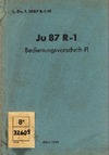 L.Dv.T.2087 R1/FI Ju 87 R-1 Bedienungsvorschrift-FL