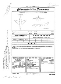 XF-88A Characteristics Summary