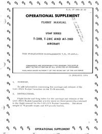 T.O. 1T-28B-1S-40 Operationnal Supplement Flight Manual T-28B, C and AT-28D
