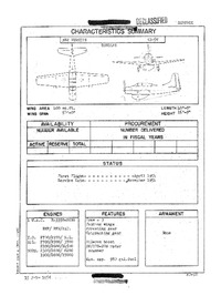 AD-5W Skyraider Characteristics Summary - 15 July 1956
