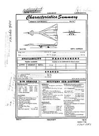 YB-70 Valkyrie Characteristics Summary - March 1961