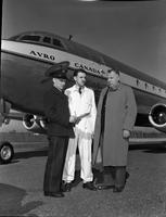 New York Flight: Postmaster General, Don Rogers standing in front of Jetliner