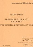 A.P. 1688A,B,F &amp; G - Pilot&#039;s Notes Albermarle I,II, V &amp; VI Aircraft