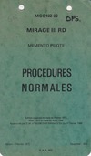 MCG102-00 Mirage IIIRD - Memento pilote - Procedures normales