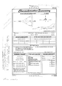 3088 F-102B Characteristics Summary - 25 April 1956