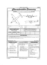 TC-121C Constellation Characteristics Summary - 14 September 1960