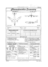2723 B-47B Stratojet Characteristics Summary - 20 November 1956