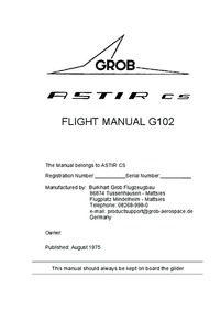 2106 Astir CS Flight Manual G102