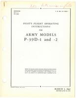 T.O. 01-110FE-1 Pilot&#039;s Flight Operating Instructions for Army Models P-39D-1 and -2