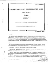 T.O. 1T-6G-21 Aircraft Inventory Record Master Guide USAF Series T-6G Aircraft
