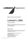 Manuel de service et d&#039;entretien Limbach L 2000 et autres versions