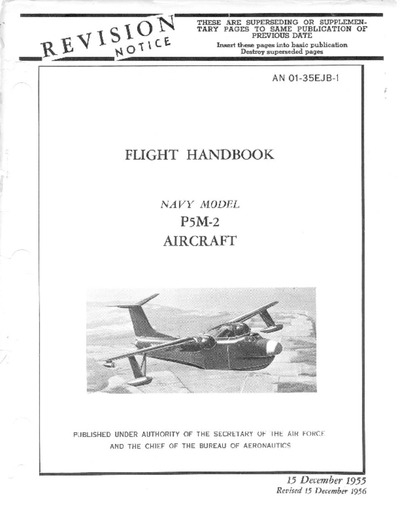 Avialogs: Aviation Library - AN 01-35EJB-1 - Flight Handbook P5M-2 Aircraft