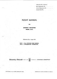 Flight Manual for Sikorsky Helicopter Model S-61L