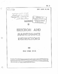 MAC 1033 - Handbook of erection and maintenance instructions XF-88