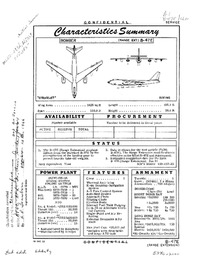 2732 B-47E Stratojet (Range Extension) Characteristics Summary - 18 December 1953