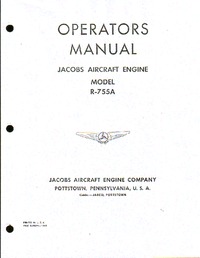 Operators Manual  - Jacobs Aircraft Engine Model R-755A
