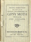 Rigging Instructions and notes of the general maintenance of Gipsy Moth (Type 60G)