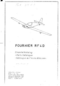Fournier RF4D EinzelteilKatalog - Parts Catalogue - Catalogue de pièces détachées