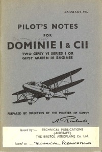 A.P. 1763 A &amp; B - Pilot&#039;s Notes for Dominie I &amp; CII