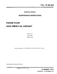 T.O. 1F-4C-2-8 Maintenance Instructions Power Plant USAF Series F-4C Aircraft
