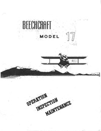 Beechcraft Model 17 Operation - Inspection - Maintenance