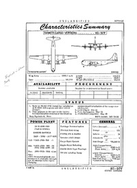 2834 KC-97F Stratofreighter Characteristics Summary (Cargo Version) - 9 March 1956 (Yip)