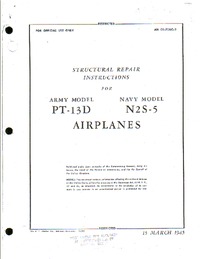 AN 01-70AC-3 Structural repair Instructions for PT-13D / N2S-5 Airplaines