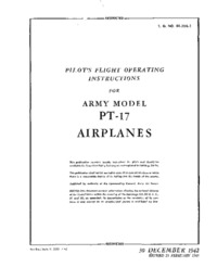 T.O. 01-70A-1 Pilot&#039;s Flight Operating Instructions for PT-17 Airplanes