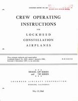Report 6027 - Crew Operating Instructions for Lockheed Constellation Airplanes
