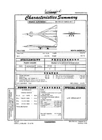 XB-70A Valkyrie AV-1 Characteristics Summary - April 1967