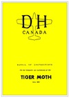 Manual of Instructions for the operations and maintenance of the Tiger Moth (D.H. 82C)